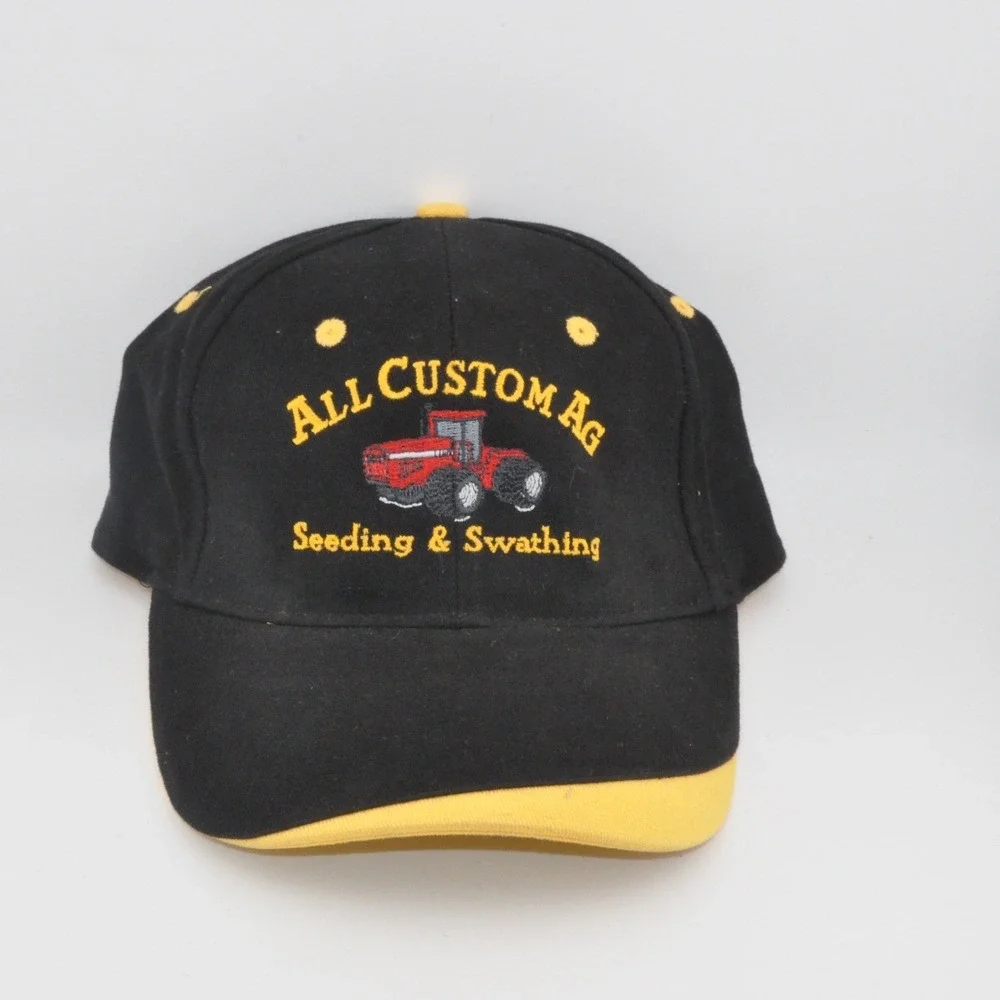 Unbranded All Custom Ag Hat OS‎ Black Excellent Seeding Swathing Tractor Cap